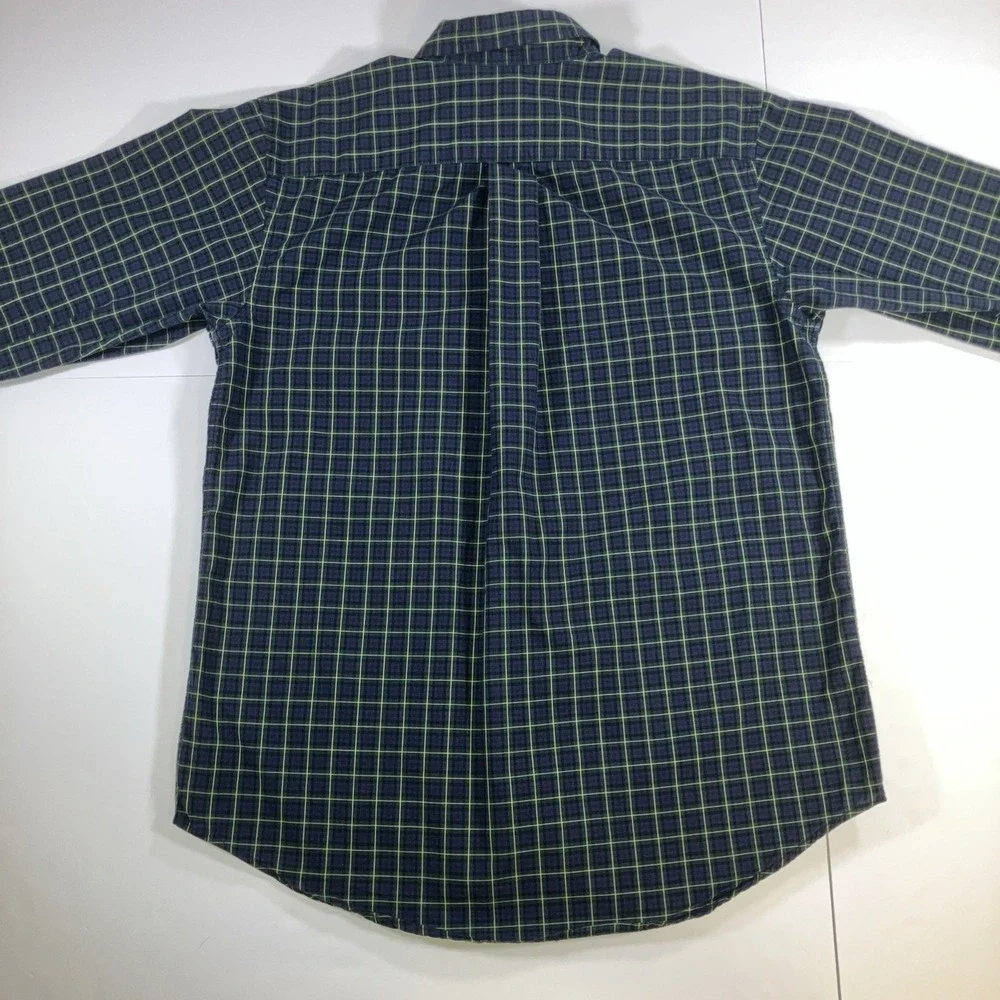 Ralph Lauren Shirt Mens XL Tartan Blackwatch Plaid L/S Button Down Slim Fit Pony